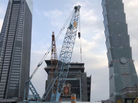 ▲信義A7樁底灌漿
